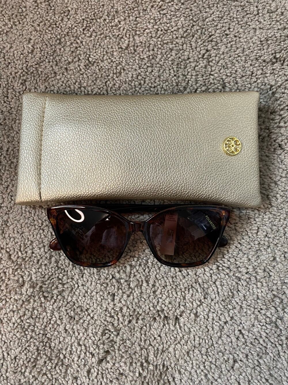 New Mary Square Mara Polarized Tortoise Sunglasses Brown Acetate UV400